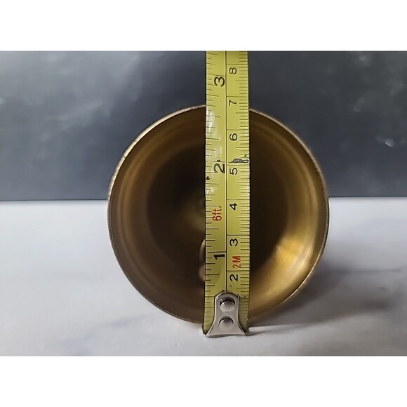 Brass Reindeer Christmas Tree Hand Bell Vintage Christmas Decor - Picture 7 of 10